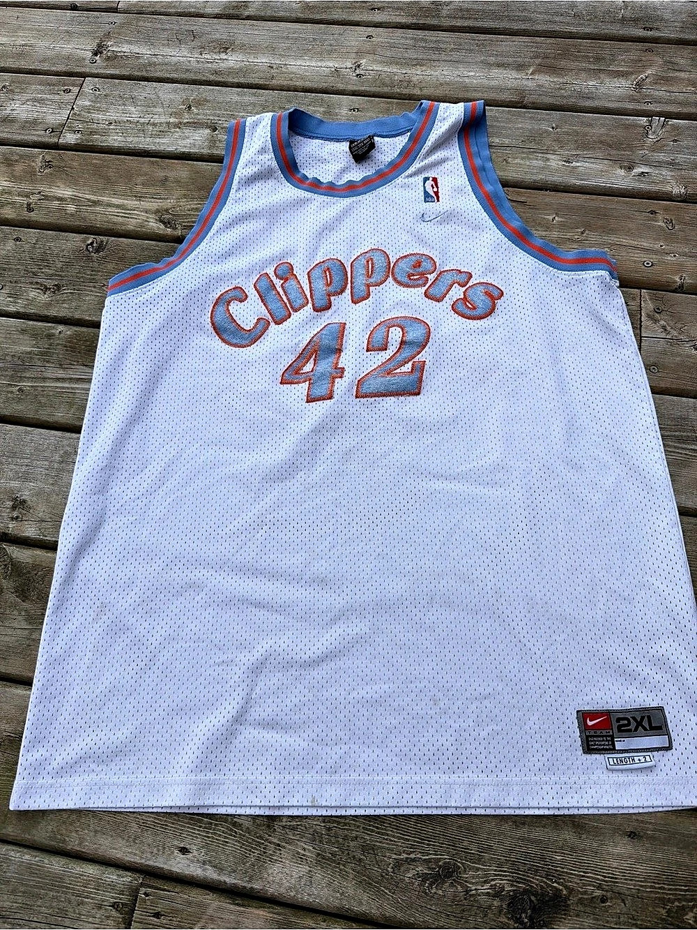 Vintage Nike Team NBA Los Angeles Clippers Elton Brand #42 Jersey 2XL Length +2